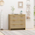 4 Drawers Rattan Cabinet,for Bedroom,Living Room,Dining Room,Hallways