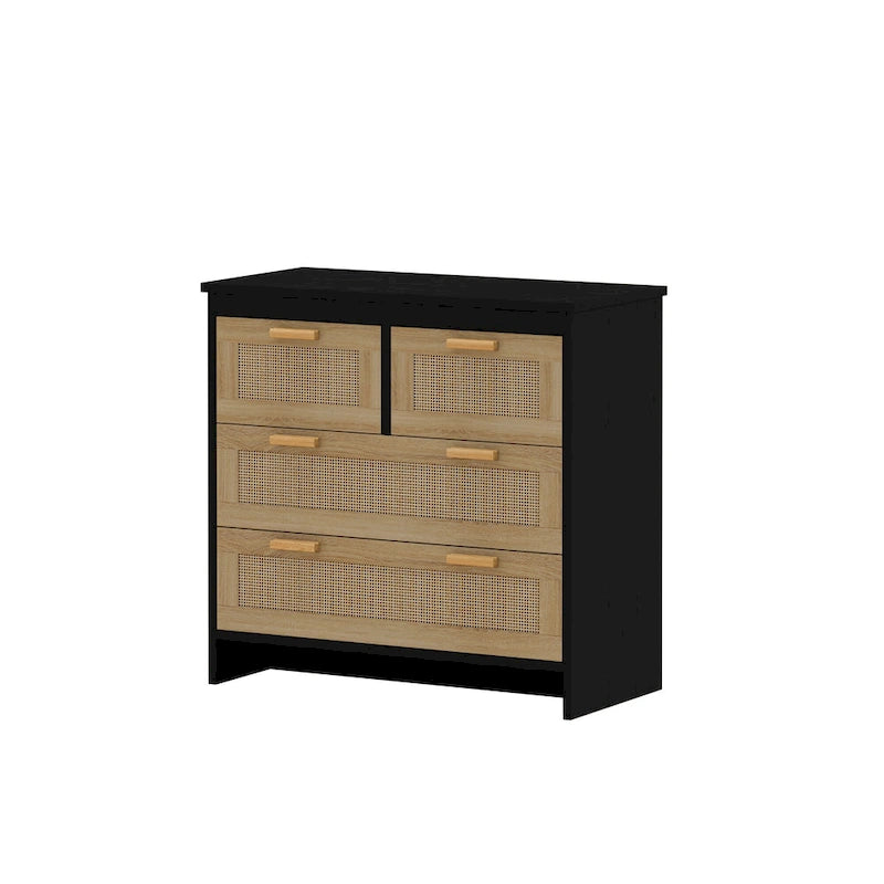 4 Drawers Rattan Cabinet,for Bedroom,Living Room,Dining Room,Hallways